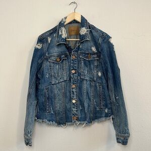 BlankNYC Distressed Jean Jacket Size M